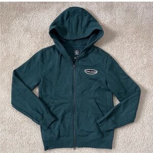 Volcom Forest Green Zip-Up Hoodie